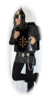 KNIGHT Reenactment SCA Leather Breast Armor LARP Metal Chain Mail 