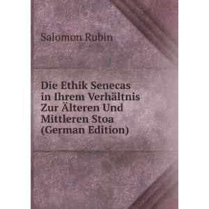   Ãlteren Und Mittleren Stoa (German Edition) Salomon Rubin Books