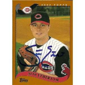  Seth Etherton Signed Cincinnati Reds 2002 Topps Card 