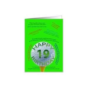  Golf Jokes 19th birthday card Card Toys & Games