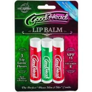 Bundle Goodhead Lip Balm 3 Pack Mint,Str,Chy and Aloe Cadabra Organic 