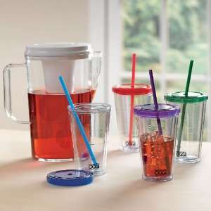  BrylaneHome Tumbler and Pitcher Set