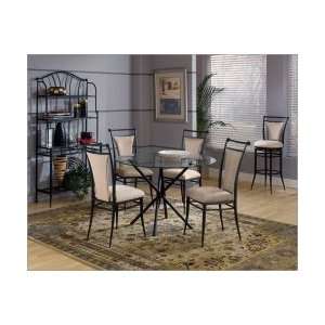  Hillsdale 5 Piece Cierra Glass Table with 4 Mix N Match 