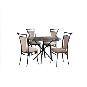  Hillsdale Cierra 5 Piece Fawn Round Dining Table Set