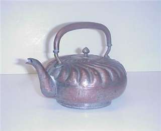ANTIQUE CHINESE COPPER & BRASS TEAPOT  