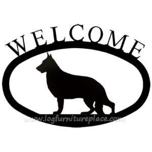 Wrought Iron German Shepard Welcome Sign