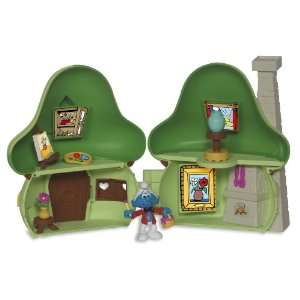 Play Along Smurf Mushroom House with Articulated Figures 