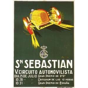 St. Sebastian/V.Circuito Automovilista 1927 Poster