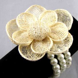   SHIPPING 1 pc simulation pearl flower bracelet fashion bridal  