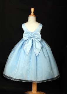 sky blue flower girl dress