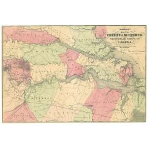  Civil War Map Map showing the location of battle fields of 