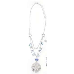 SG Paris Necklace 40cm+Ext Silver Blue Ble Clai/Aqua/Lt Sap Necklace 