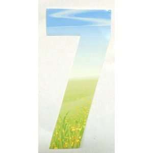 Meadow Theme   Number 7 (Seven)   Wheelie Bin / Wall / Window / Door 