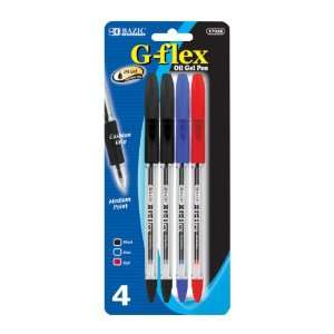  BAZIC G Flex Asst. Color Oil Gel Ink Pen w/ Cushion Grip 