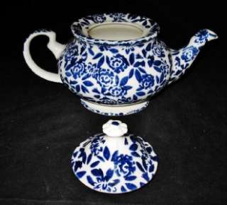 Price & Kensington P & K DUCHESS Round Tea Pot Blue & White, England 