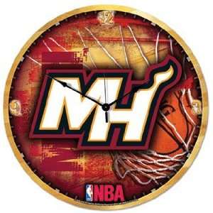 NBA Miami Heat Clock   High Definition Art Deco XL Style  