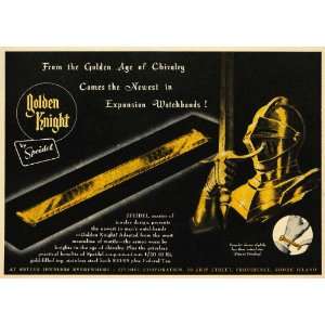  1947 Ad Speidel Corp. Golden Knight Watchbands Armor 