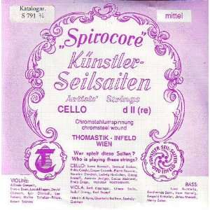  Thomastik Infeld Cello Spirocore D   Chrome Wound 3/4 Size 