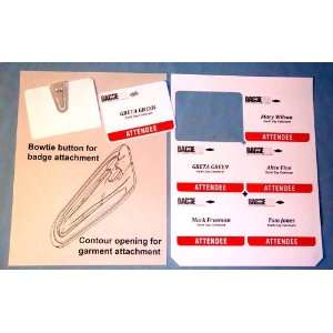 x4 Clip on Name Badge Kit, 600 Contour Clips, 600 Blank Badges 