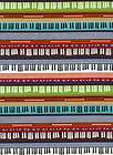 Hoodie Jazz Piano Keys in Stripes Fabric by the Yard