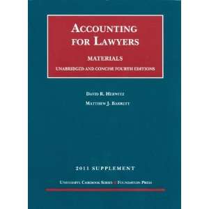  Accounting for Lawyers, 4th and Concise 4th, 2011 