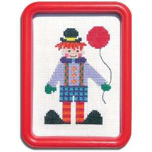   Clown with Balloon Counted Cross Stitch Kit Arts, Crafts & Sewing