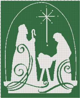 Christmas Jesus Nativity Scene Cross Stitch Pattern  