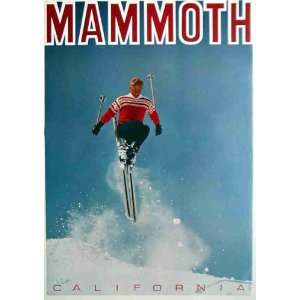  Vintage Ski Poster   Mammoth, California