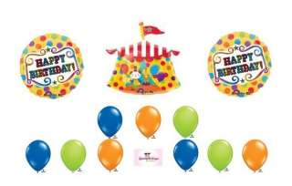 Circus Tent Big Top Mylar Latex Balloon Set Lot Happy Birthday Party 