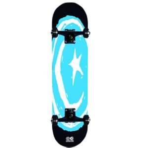   & Moon Complete Skateboard   Blue Neon   7.625