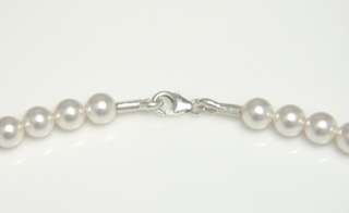 Swarovski Pearl Necklaces are finished with sterling silver findings 