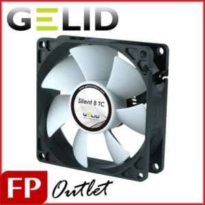 GELID SILENT 8 TC 80mm Temperature Control PC Case Fan  