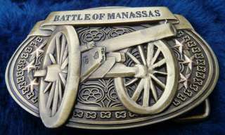 Civil War Battle of Manassas Cannon Gun Belt Buckle  