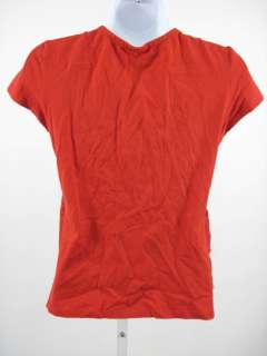 SIGAL DEKEL Red Ruffle Sleeveless Cotton Top Sz M  