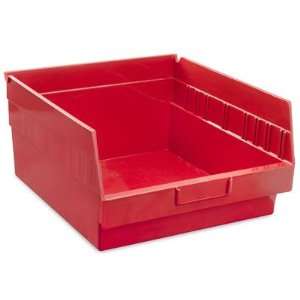  11 x 12 x 6 Red Plastic Shelf Bins