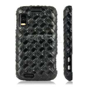     BLACK LEATHER WEAVE BACK CASE FOR MOTOROLA ATRIX 4G Electronics