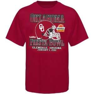  NCAA Oklahoma Sooners Crimson 2011 Fiesta Bowl T shirt 