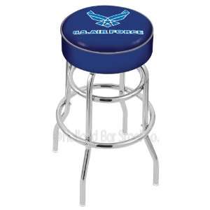   Air Force 30 Bar Stool 30L7C1Airfor Double Ring Swivel   Chrome Base