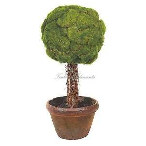  28 Moss Topiary in Clay Pot, Artificial, Silk Plant