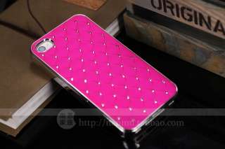 Rose Red Luxury Bling Crystal Star Hard Case Cover+Free Film For 