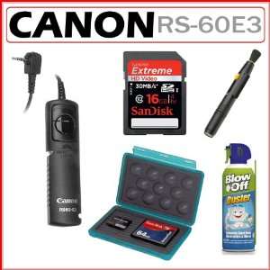 Canon Remote Switch RS 60E3 + 16GB SDHC + Memory Case + Lens Pen + Air 