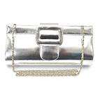 Clutches silver colour womens bag stylish