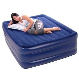  Smart Air Beds Raised iBeam Flocked Queen Size Inflatable Mattress 