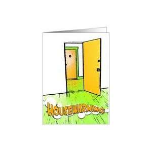  housewarming invitations  comic doorway Card Health 