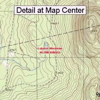  USGS Topographic Quadrangle Map   Lobster Mountain, Maine 
