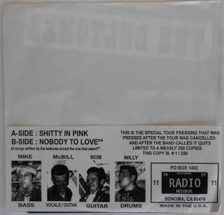 Beltones, Shitty In Pink, punk 45, blue wax, ltd tour edition, HEAR 