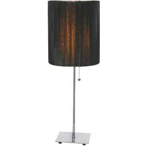  Siden Collection 1 Light 27ö Chrome Table Lamp with Black 
