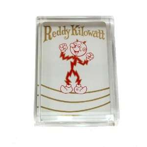  Reddy Kilowatt Acrylic Executive Desk Top Paperweight 