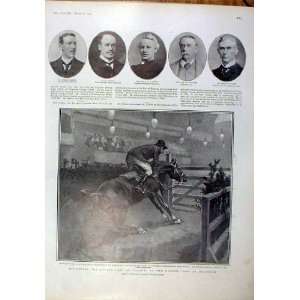  Heading For A Fall At Hunter Show 1905 Print Horses