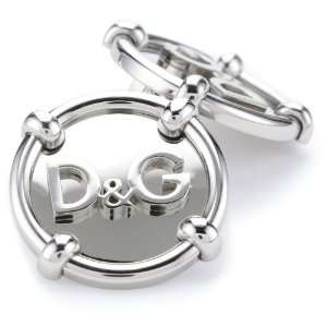  D&G Womens Flex Button Relief Logo Earrings Jewelry